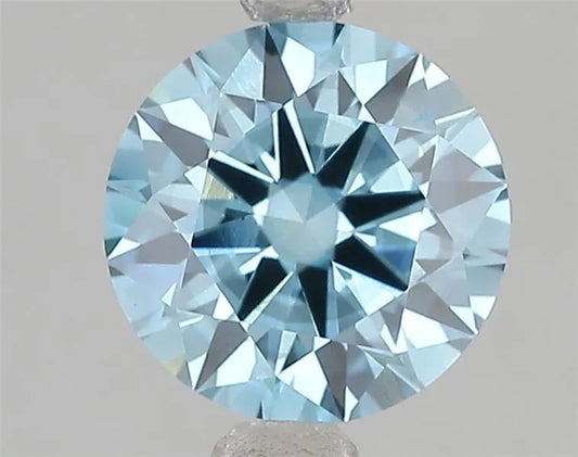 2.00ct Round Lab Grown Diamond (Colour Fancy Vivid Blue, Clarity SI1, Cut ID, IGI Certified)