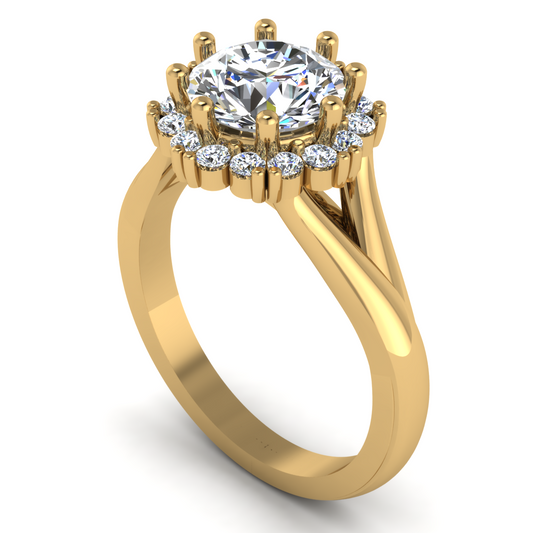 1.75ct Lab Diamond Flower Engagement Ring